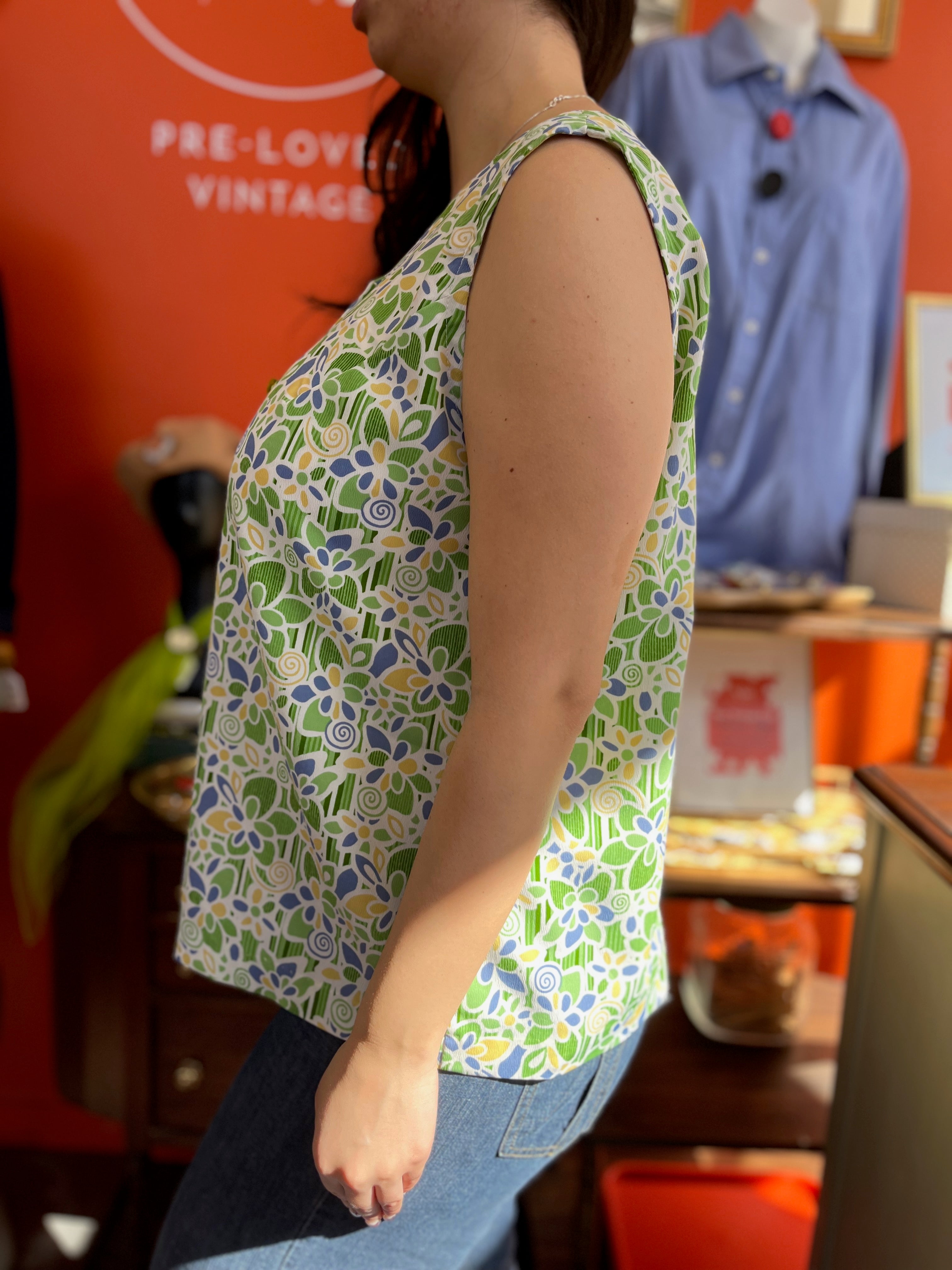 Model 2 is 5β6β, typically wears size medium or size 6-8 in current day clothing.