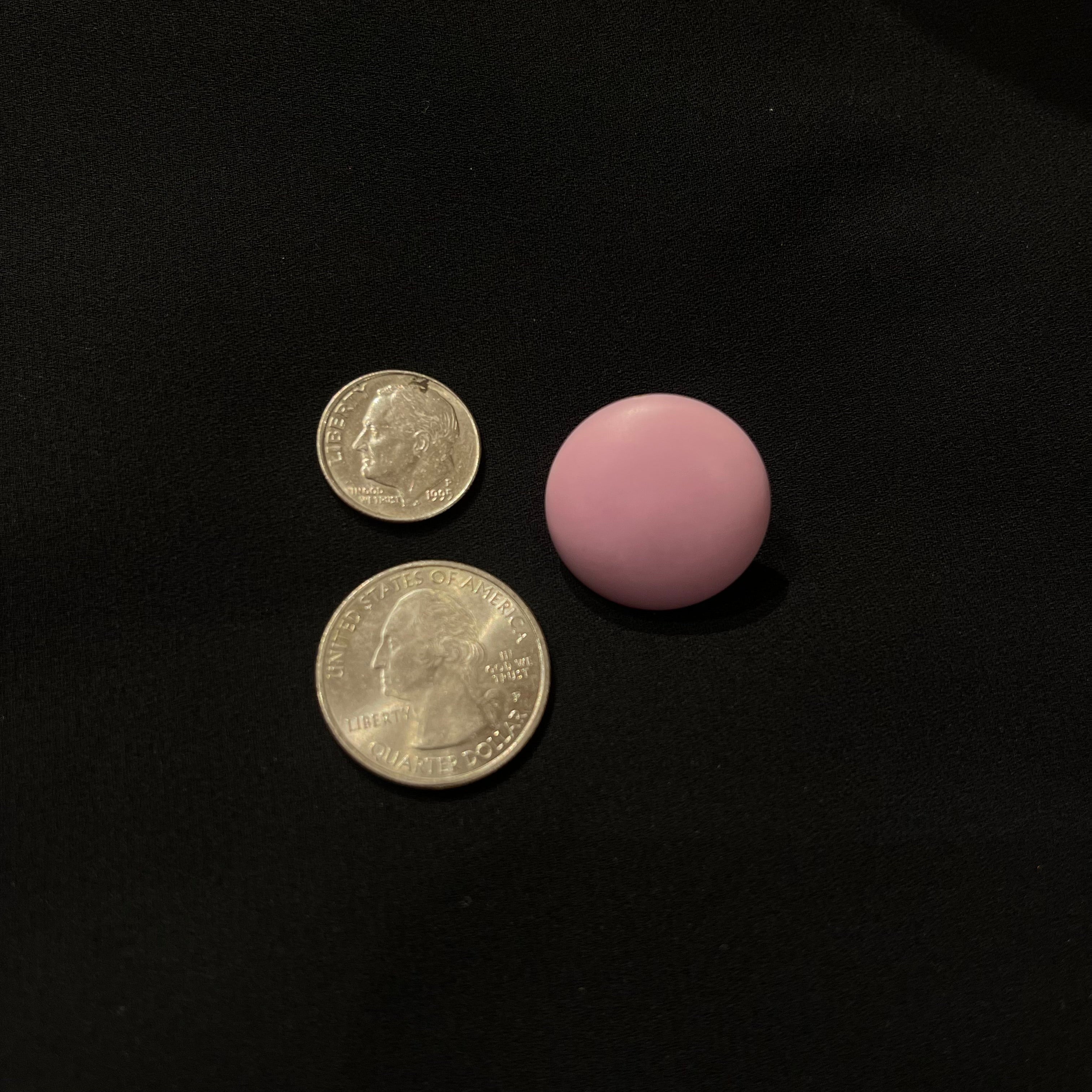 Vintage Mauve Round Button Earrings