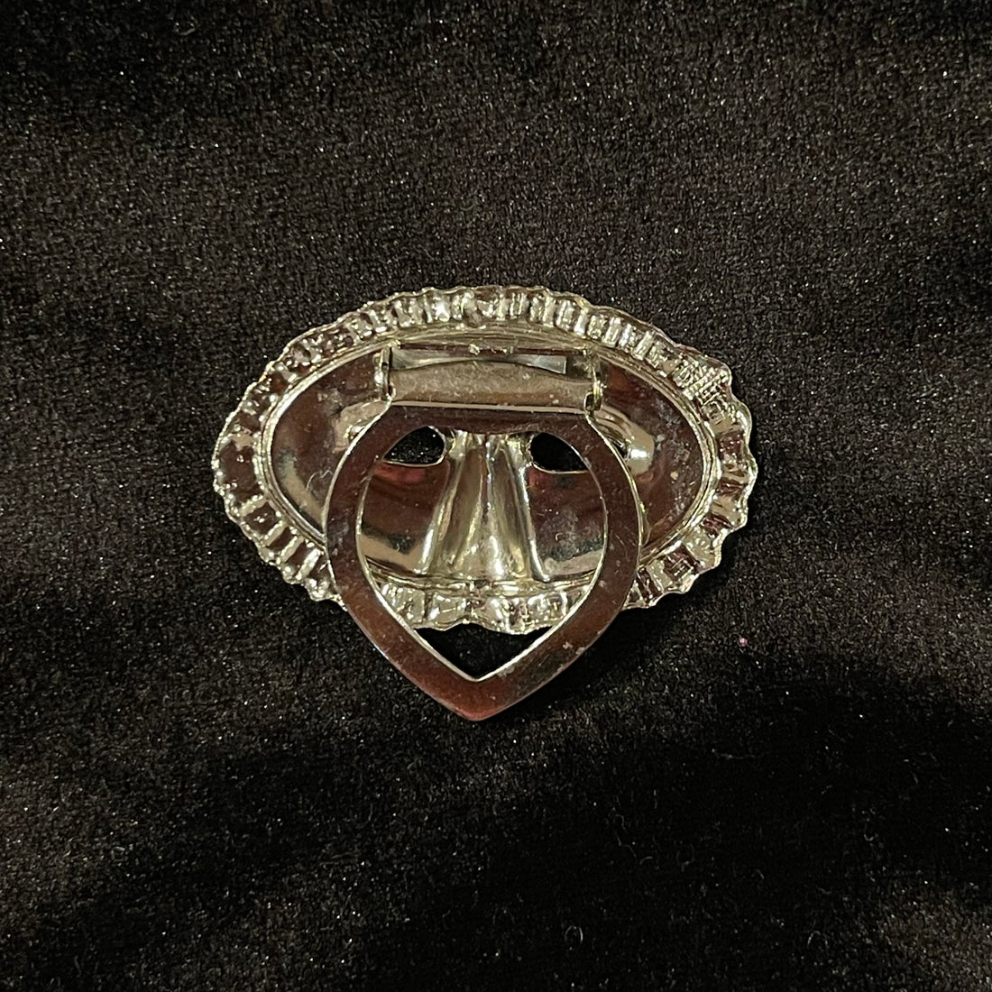 Vintage Silver Mask Scarf Clips