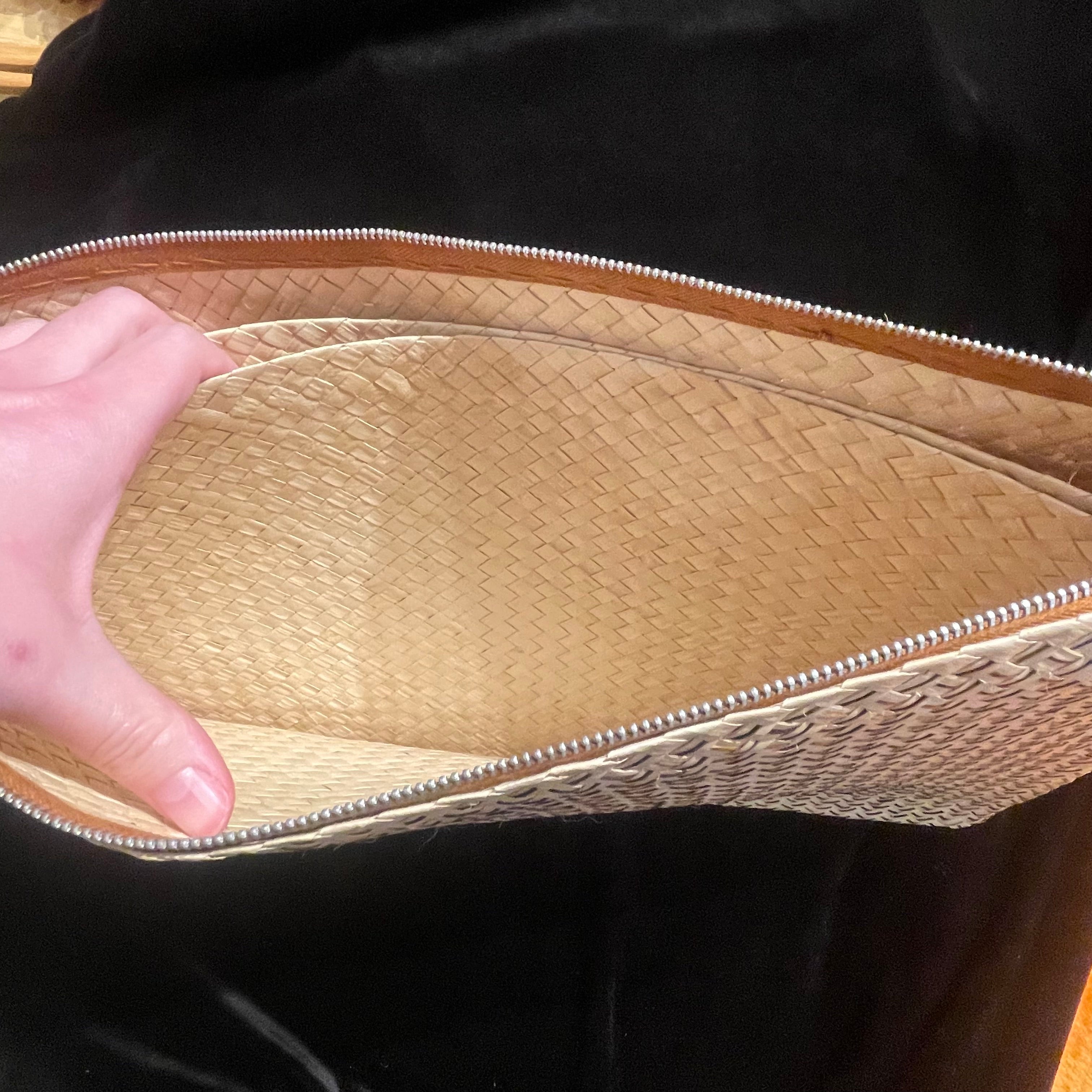 Oversized Vintage Wicker Clutch