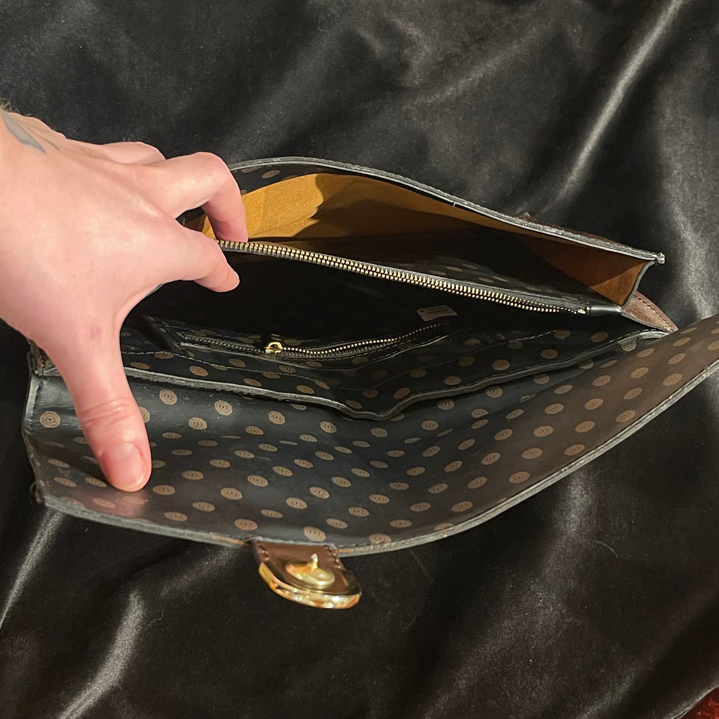 Vintage Brown Envelope Clutch