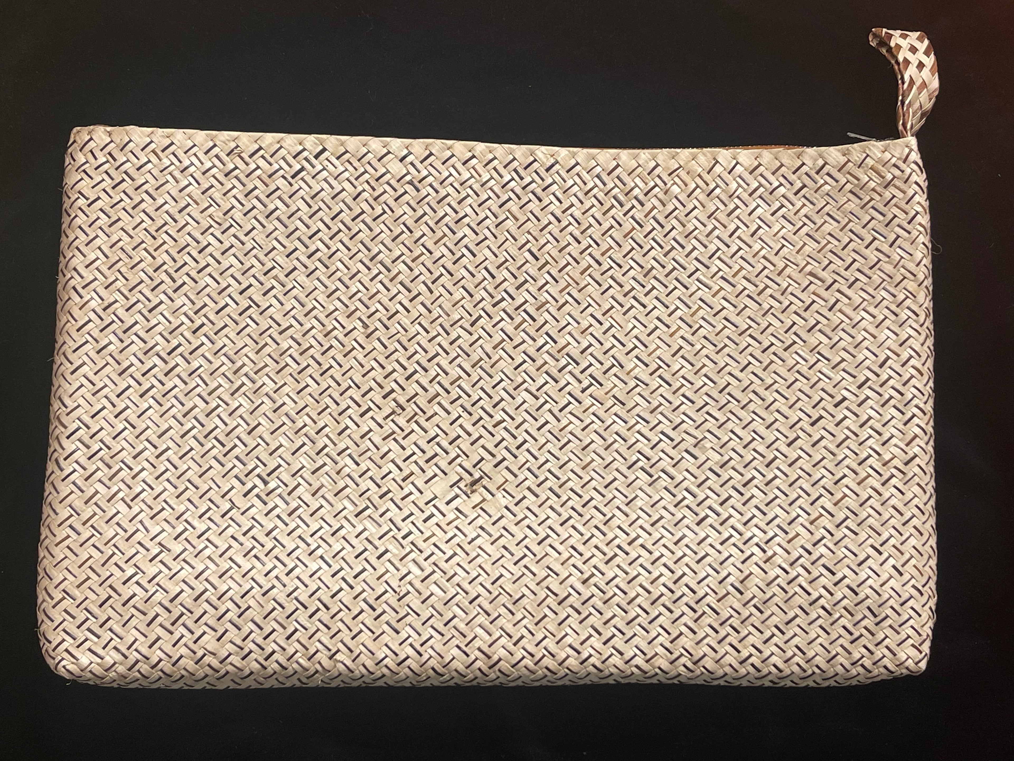 Oversized Vintage Wicker Clutch