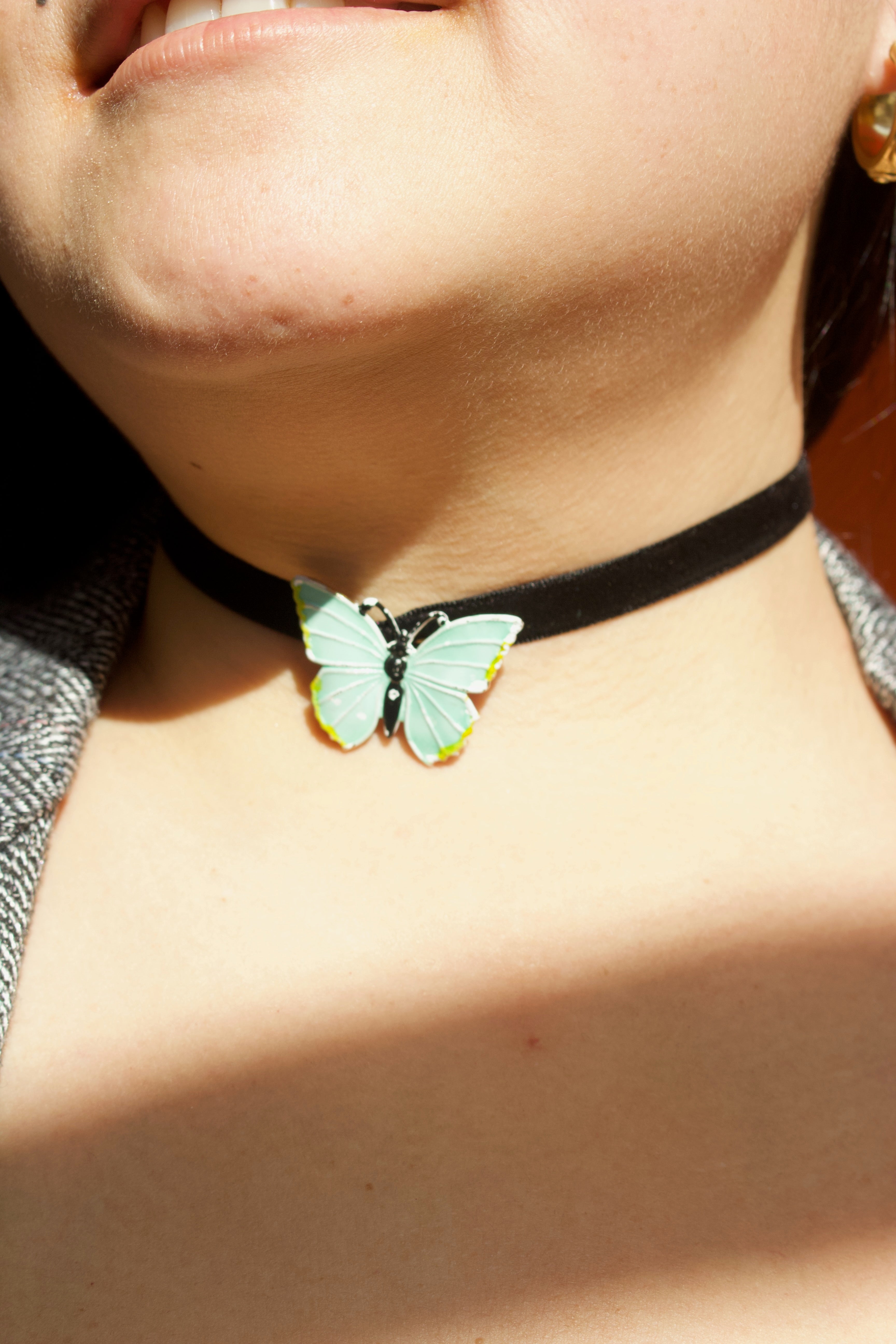 Mini Seafoam Green Butterfly Brooch