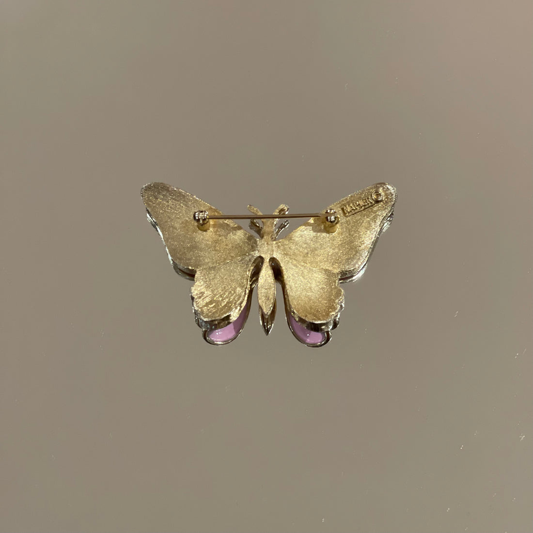 Napier Pink Butterfly Brooch