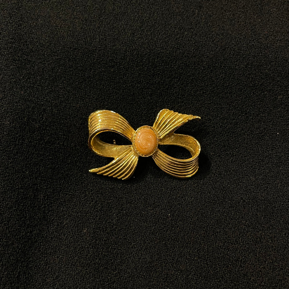 Vintage Criss-Crossed Bow with Gold-Swirled Center