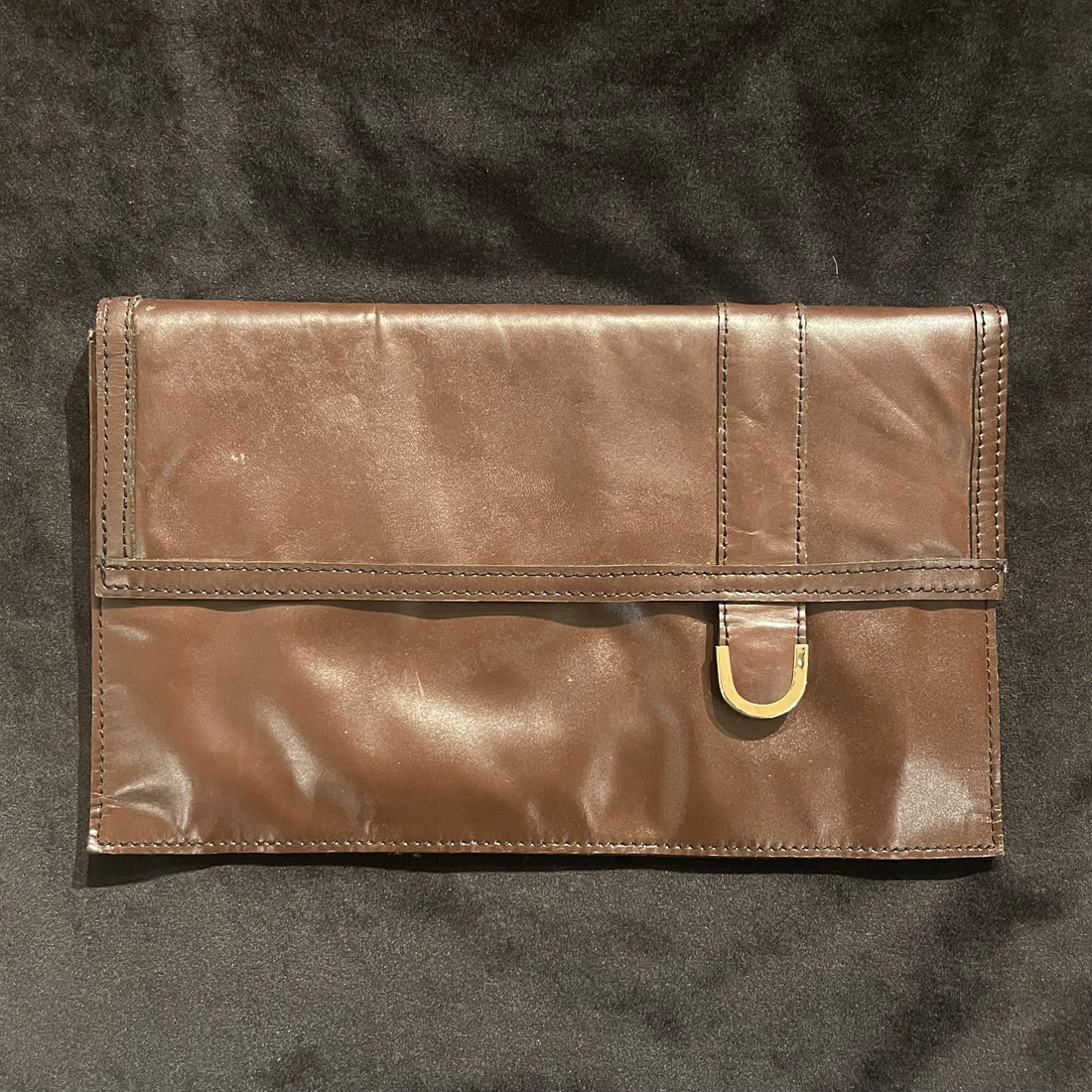 Vintage Brown Envelope Clutch