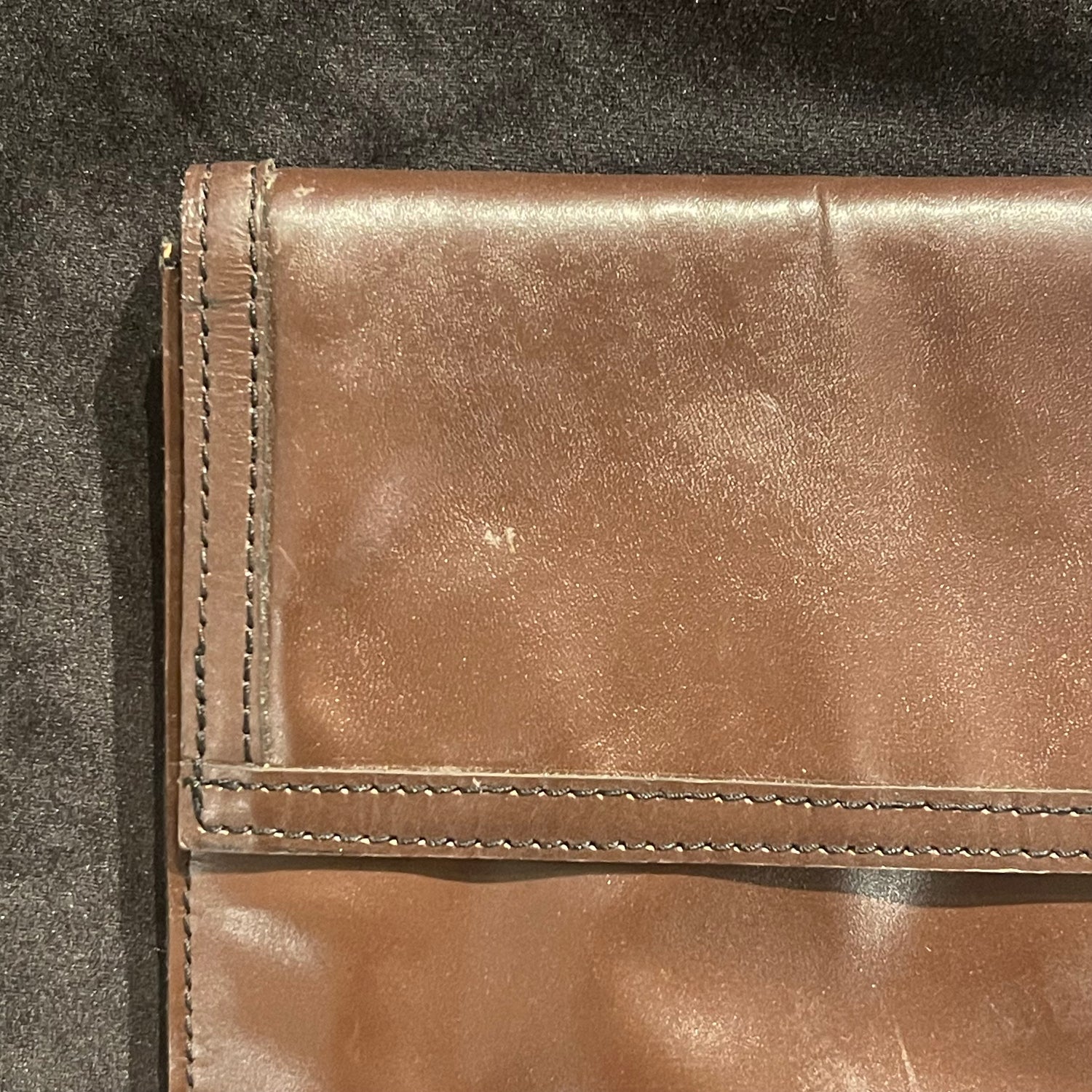 Vintage Brown Envelope Clutch