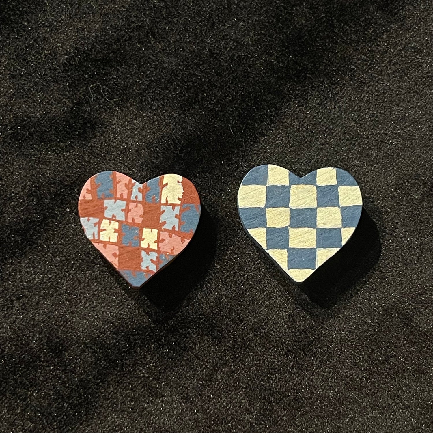 Vintage Heart Scarf Guard and Button Covers Set