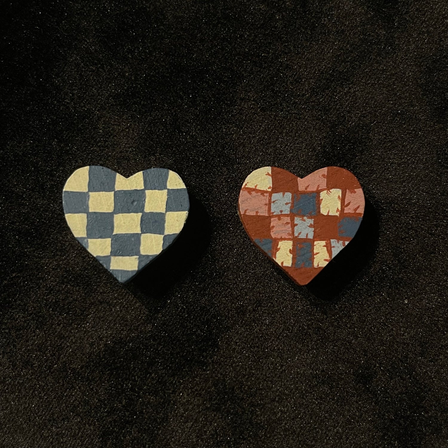 Vintage Heart Stick Pin and Button Covers Set