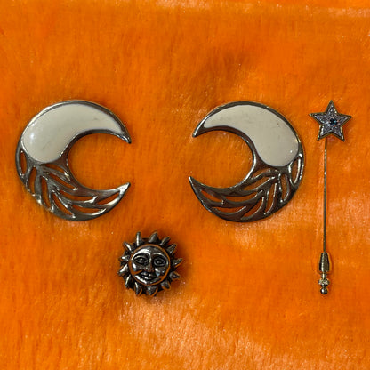 Vintage Sun Moon Star Jewelry Set